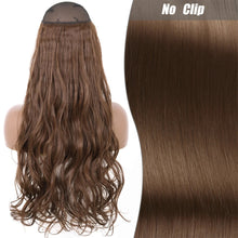 Load image into Gallery viewer, Highlight dyeing Female Long Hair Synthetic Fiber Long Hair Wig False Hair Piece One Piece Seamless Simulation Hair Extensions

