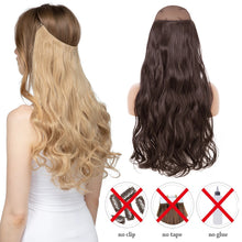 Load image into Gallery viewer, Highlight dyeing Female Long Hair Synthetic Fiber Long Hair Wig False Hair Piece One Piece Seamless Simulation Hair Extensions
