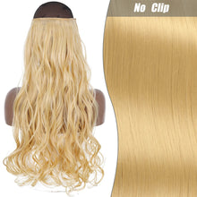 Load image into Gallery viewer, Highlight dyeing Female Long Hair Synthetic Fiber Long Hair Wig False Hair Piece One Piece Seamless Simulation Hair Extensions
