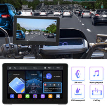Load image into Gallery viewer, 7 Inch Motorcycle Navigation IPS GPS Wireless Apple Carplay Android Auto Motorcycle BT IP67 Waterproof Touch Screen Display
