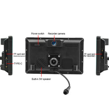 Load image into Gallery viewer, 7 Inch Motorcycle Navigation IPS GPS Wireless Apple Carplay Android Auto Motorcycle BT IP67 Waterproof Touch Screen Display
