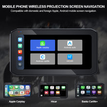 Load image into Gallery viewer, 6.25" Motorcycle CarPlay Motorcycle Navigation Screen Dual Bluetooth Wireless CarPlay Android Auto IP65 Waterproof 1200nit
