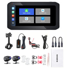 Load image into Gallery viewer, 6.25" Motorcycle CarPlay Motorcycle Navigation Screen Dual Bluetooth Wireless CarPlay Android Auto IP65 Waterproof 1200nit
