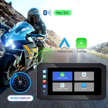 Load image into Gallery viewer, 6.25" Motorcycle CarPlay Motorcycle Navigation Screen Dual Bluetooth Wireless CarPlay Android Auto IP65 Waterproof 1200nit
