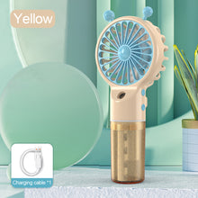 Load image into Gallery viewer, Handheld Spray Mini Air Conditioner USB Rechargeable Portable Humidifier Mist Cooler Cooling Spray Humidifier Fan for Home Office
