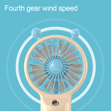 Load image into Gallery viewer, Handheld Spray Mini Air Conditioner USB Rechargeable Portable Humidifier Mist Cooler Cooling Spray Humidifier Fan for Home Office
