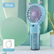 Load image into Gallery viewer, Handheld Spray Mini Air Conditioner USB Rechargeable Portable Humidifier Mist Cooler Cooling Spray Humidifier Fan for Home Office
