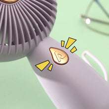 Load image into Gallery viewer, Mini Handheld Small Fan Portable Night Light Silent Office Desk Student On Dormitory Charging Outdoor Hand Holding Fan Small
