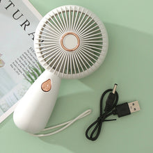 Load image into Gallery viewer, Mini Handheld Small Fan Portable Night Light Silent Office Desk Student On Dormitory Charging Outdoor Hand Holding Fan Small
