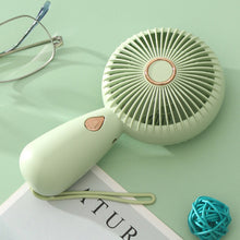 Load image into Gallery viewer, Mini Handheld Small Fan Portable Night Light Silent Office Desk Student On Dormitory Charging Outdoor Hand Holding Fan Small
