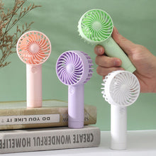 Load image into Gallery viewer, Mini Handheld Small Fan Portable Silent Office Desk Student On Dormitory Charging Outdoor Hand Holding Fan Small
