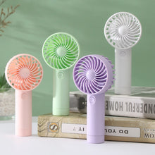 Load image into Gallery viewer, Mini Handheld Small Fan Portable Silent Office Desk Student On Dormitory Charging Outdoor Hand Holding Fan Small

