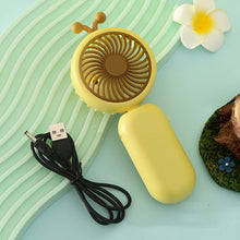 Load image into Gallery viewer, Cute Handheld Small Fan Portable Silent Office Desk Student On Dormitory Charging Outdoor Hand Holding Fan Small
