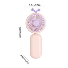 Load image into Gallery viewer, Cute Handheld Small Fan Portable Silent Office Desk Student On Dormitory Charging Outdoor Hand Holding Fan Small
