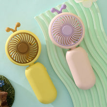 Load image into Gallery viewer, Cute Handheld Small Fan Portable Silent Office Desk Student On Dormitory Charging Outdoor Hand Holding Fan Small
