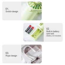 Load image into Gallery viewer, Mini Fan Portable Convenient Creative Small Fan Handheld Pocket Hand-held Fan Lightweight Adjustable Cute Small Fan Student Gift

