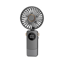 Load image into Gallery viewer, 1Pc 1200mAh USB Rechargeable Fan Portable Handheld Fold Office Desktop Folding Electric Digital Fan with Base Wind Cooling Fan
