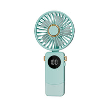Load image into Gallery viewer, 1Pc 1200mAh USB Rechargeable Fan Portable Handheld Fold Office Desktop Folding Electric Digital Fan with Base Wind Cooling Fan

