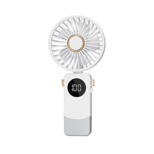 Load image into Gallery viewer, 1Pc 1200mAh USB Rechargeable Fan Portable Handheld Fold Office Desktop Folding Electric Digital Fan with Base Wind Cooling Fan
