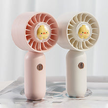 Load image into Gallery viewer, 1Pc Cartoon Small Fan Desktop Cute Mini Handheld Fan With USB Rechargeable Summer Cooling Portable Fan
