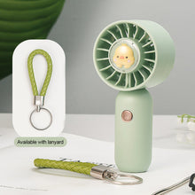 Load image into Gallery viewer, 1Pc Cartoon Small Fan Desktop Cute Mini Handheld Fan With USB Rechargeable Summer Cooling Portable Fan
