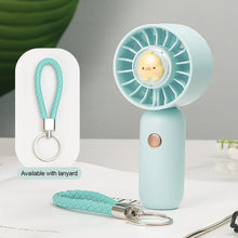 Load image into Gallery viewer, 1Pc Cartoon Small Fan Desktop Cute Mini Handheld Fan With USB Rechargeable Summer Cooling Portable Fan
