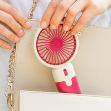 Load image into Gallery viewer, 1Pc Cartoon Small Fan Desktop Cute Mini Handheld Fan With USB Rechargeable Summer Cooling Portable Fan
