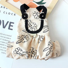 Load image into Gallery viewer, Pet Dog Jumpsuits for Rabbit Print Dog Sling Dress Summer Winter Pet Outfits Puppy Skirt Dog Clothes
