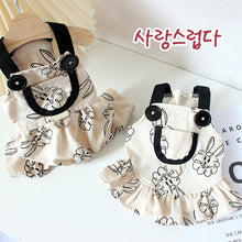 Load image into Gallery viewer, Pet Dog Jumpsuits for Rabbit Print Dog Sling Dress Summer Winter Pet Outfits Puppy Skirt Dog Clothes
