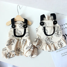 Load image into Gallery viewer, Pet Dog Jumpsuits for Rabbit Print Dog Sling Dress Summer Winter Pet Outfits Puppy Skirt Dog Clothes
