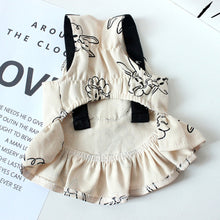 Load image into Gallery viewer, Pet Dog Jumpsuits for Rabbit Print Dog Sling Dress Summer Winter Pet Outfits Puppy Skirt Dog Clothes
