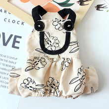 Load image into Gallery viewer, Pet Dog Jumpsuits for Rabbit Print Dog Sling Dress Summer Winter Pet Outfits Puppy Skirt Dog Clothes
