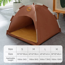 Load image into Gallery viewer, Cooling Pet Cat Tent Cave Outdoor Travel Cat Sleeping House Comfortable Puppy Bed Cat Nesk Kennel Pet Supplies Foldable Dog Nest
