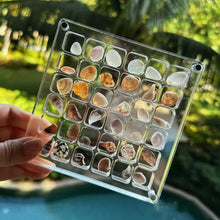 Load image into Gallery viewer, Seashell Display Box Acrylic Magnetic Diamond Display Case Acrylic Organizer Box Stackable Jewelry Gem Organizers Compartment
