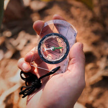Load image into Gallery viewer, Outdoor Mini Compass Map with Scale Ruler Portable Compass for Hiking Camping Cycling Survival Compass Guiding Tool
