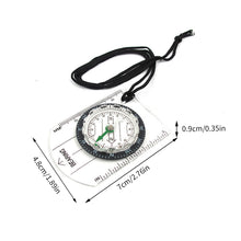 Load image into Gallery viewer, Outdoor Mini Compass Map with Scale Ruler Portable Compass for Hiking Camping Cycling Survival Compass Guiding Tool
