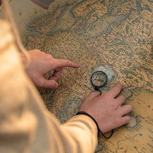 Load image into Gallery viewer, Outdoor Mini Compass Map with Scale Ruler Portable Compass for Hiking Camping Cycling Survival Compass Guiding Tool
