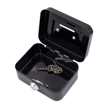 Load image into Gallery viewer, Small Money Safe Box Lockable Cash Box with Keys Portage Metal Sturdy Lock Box Coin Box Coin Storage Jar With Lock
