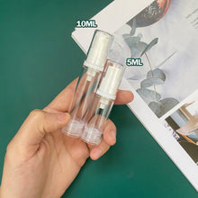 Load image into Gallery viewer, 5/10ML Liquid Foundation Travel Bottle Cosmetics Eye Cream Vacuum Bottle Press Bottle Spray Bottle Travel Portable Refillable Bottles
