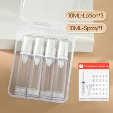 Load image into Gallery viewer, 4pcs/set 5/10ML Liquid Foundation Travel Bottle Cosmetics Eye Cream Vacuum Bottle Press Bottle Spray Bottle Travel Portable Refillable Bottles
