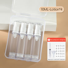Load image into Gallery viewer, 4pcs/set 5/10ML Liquid Foundation Travel Bottle Cosmetics Eye Cream Vacuum Bottle Press Bottle Spray Bottle Travel Portable Refillable Bottles
