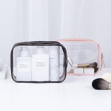 Load image into Gallery viewer, Travel Storage Bag Cosmetic Bag PVC Waterproof Transparent Cosmetic Cases Large Capacity Plastic Zipper Wash Bag
