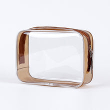 Load image into Gallery viewer, Travel Storage Bag Cosmetic Bag PVC Waterproof Transparent Cosmetic Cases Large Capacity Plastic Zipper Wash Bag

