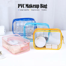 Load image into Gallery viewer, Travel Storage Bag Cosmetic Bag PVC Waterproof Transparent Cosmetic Cases Large Capacity Plastic Zipper Wash Bag
