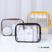 Load image into Gallery viewer, Travel Storage Bag Cosmetic Bag PVC Waterproof Transparent Cosmetic Cases Large Capacity Plastic Zipper Wash Bag
