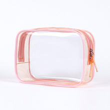 Load image into Gallery viewer, Travel Storage Bag Cosmetic Bag PVC Waterproof Transparent Cosmetic Cases Large Capacity Plastic Zipper Wash Bag
