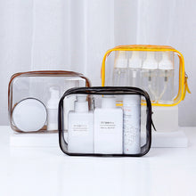 Load image into Gallery viewer, Travel Storage Bag Cosmetic Bag PVC Waterproof Transparent Cosmetic Cases Large Capacity Plastic Zipper Wash Bag
