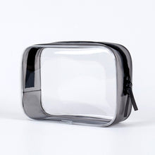 Load image into Gallery viewer, Travel Storage Bag Cosmetic Bag PVC Waterproof Transparent Cosmetic Cases Large Capacity Plastic Zipper Wash Bag
