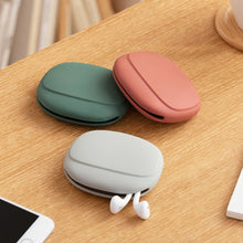 Load image into Gallery viewer, Portable Silicone Data Cable Headphone Storage Box Cute Headphone Cable Bag Travel Earphone Wire Organizer
