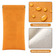 Load image into Gallery viewer, Portable Sunglasses Bag Storage Pouch Soft Leather Waterproof Bag Simple Lipstick Headphone Cable Storage Bag
